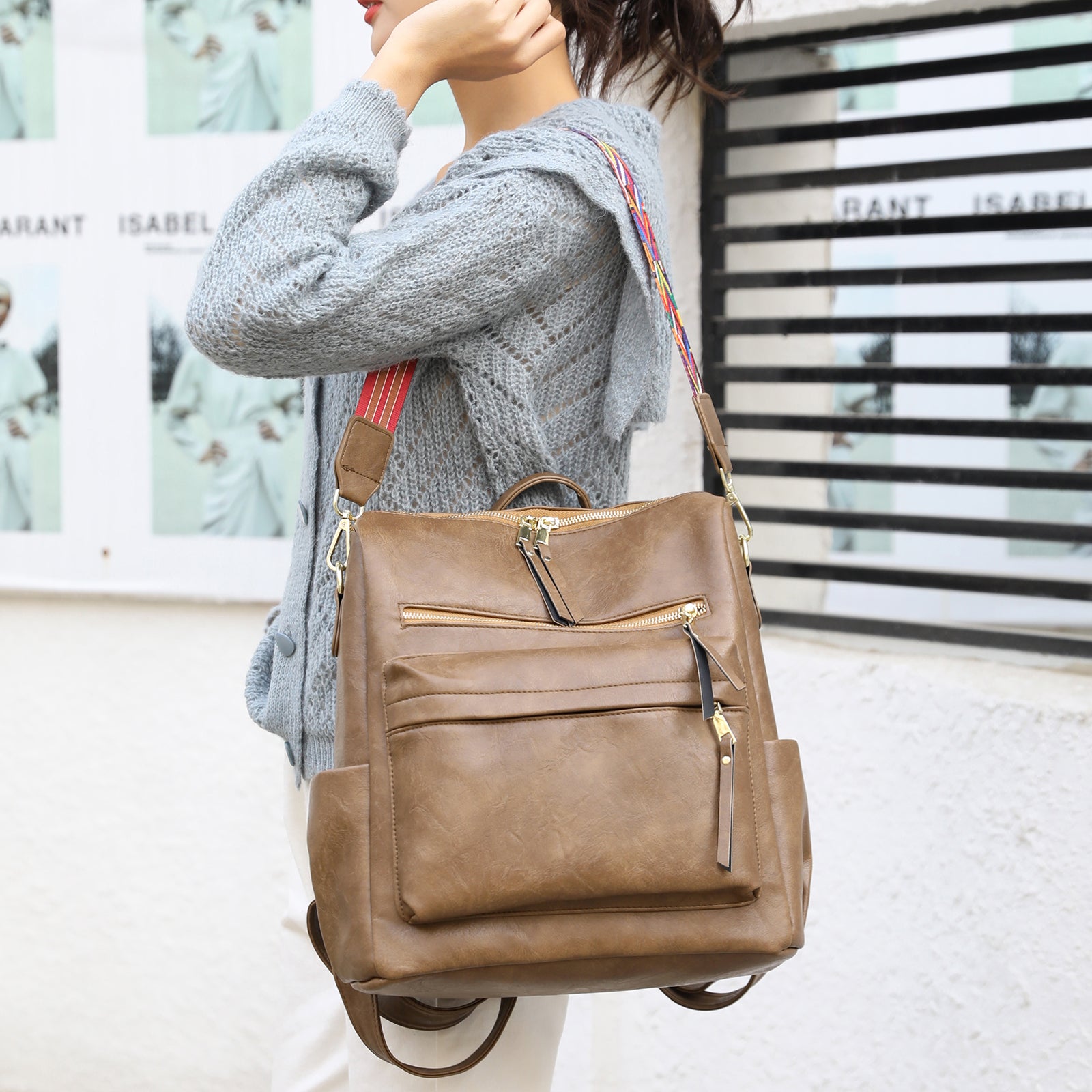 Leilani Retro Leather Backpack
