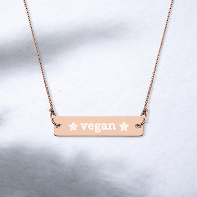 Vegan Stars Bar Necklace - Spark Vegan