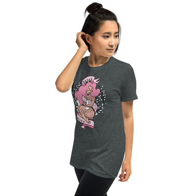 Pink Vegan Heart Pin Up T-shirt - giftsforthehols